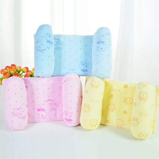FusionCharm® baby head shaping pillow with neck support, designed for newborns to prevent flat head and enhance comfort.