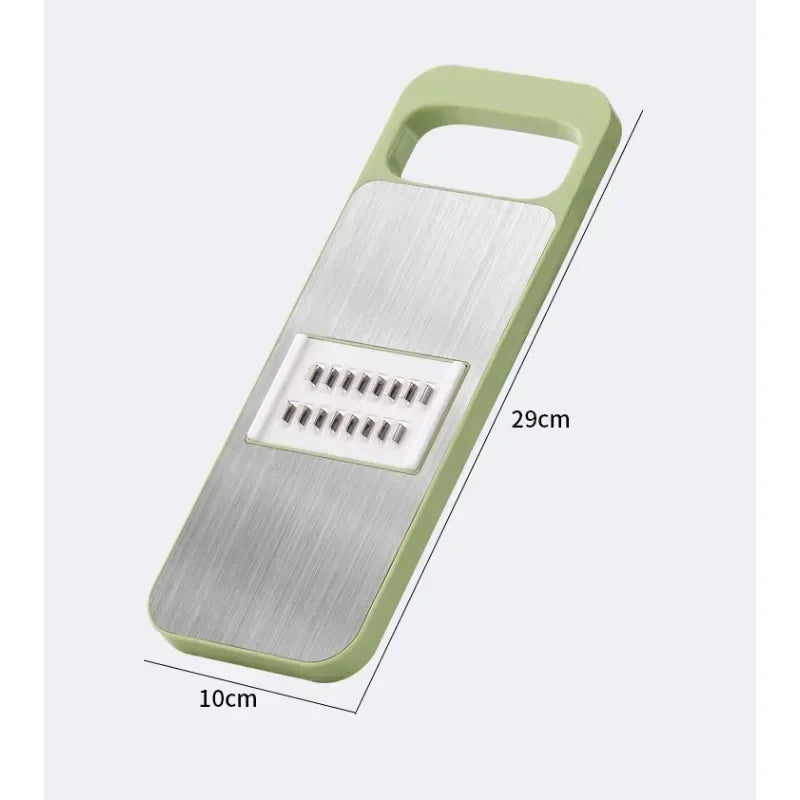 FusionCharm 5-in-1 vegetable cutter kitchen set with stainless steel blades, featuring multiple slicing and chopping attachments.
