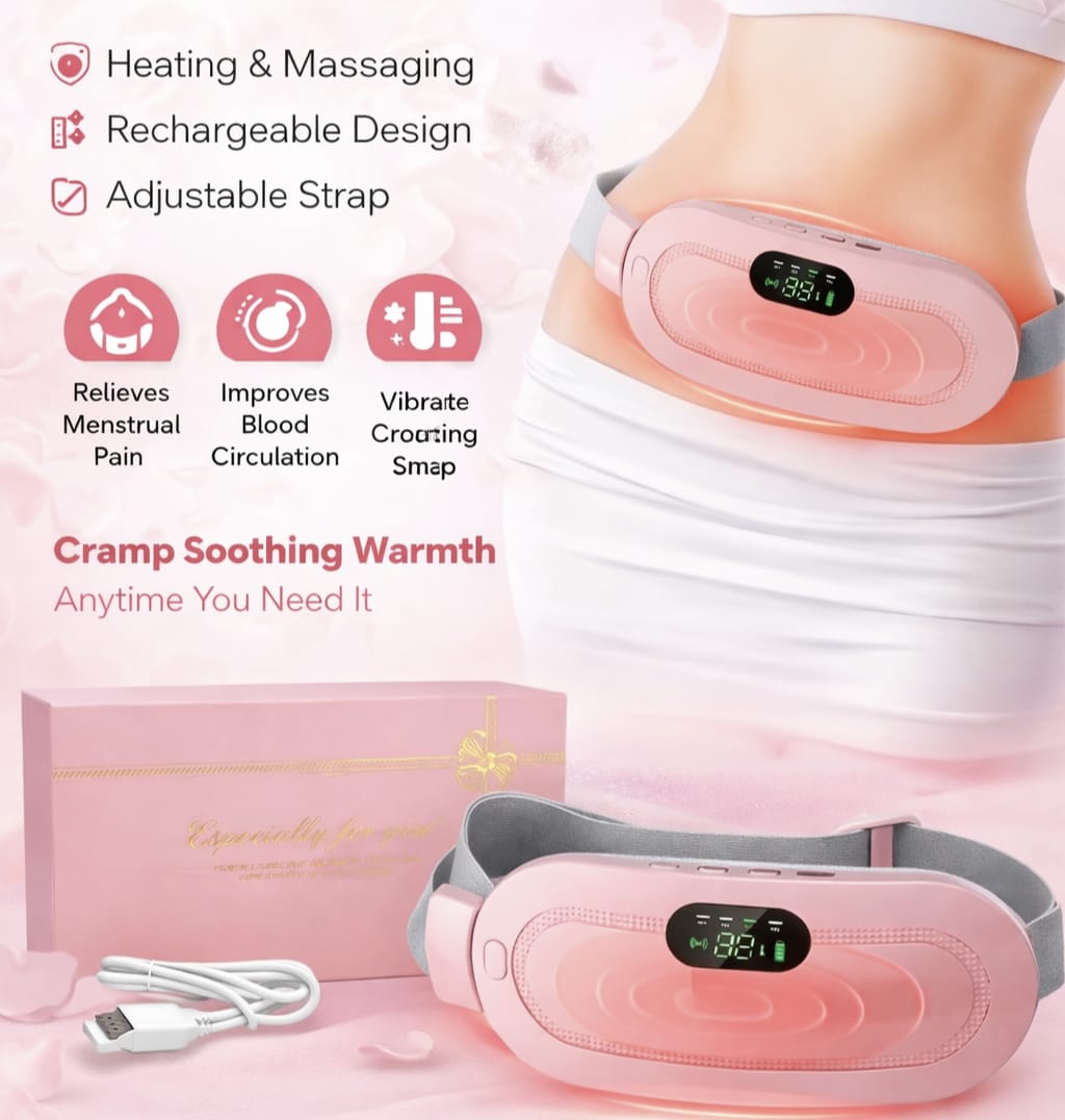 FusionCharm® Period Cramp Relief Heating Belt & Massager for Women Pakistan