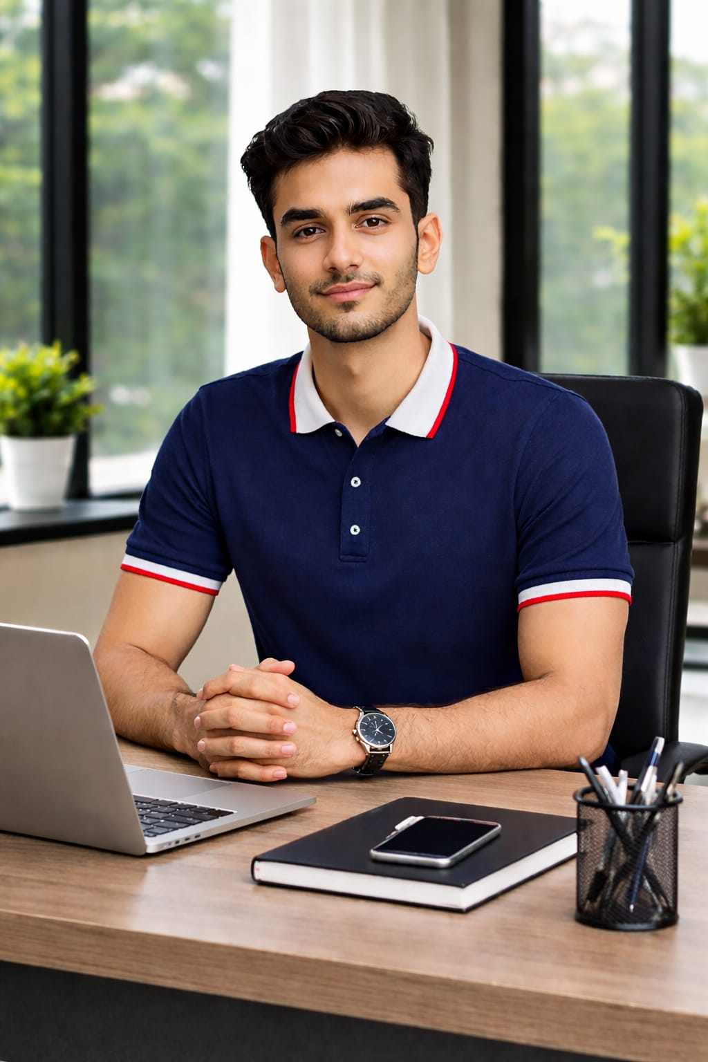 FusionCharm® premium unisex polo t-shirt in classic style, featuring a comfortable fit and sleek design for versatile wear.