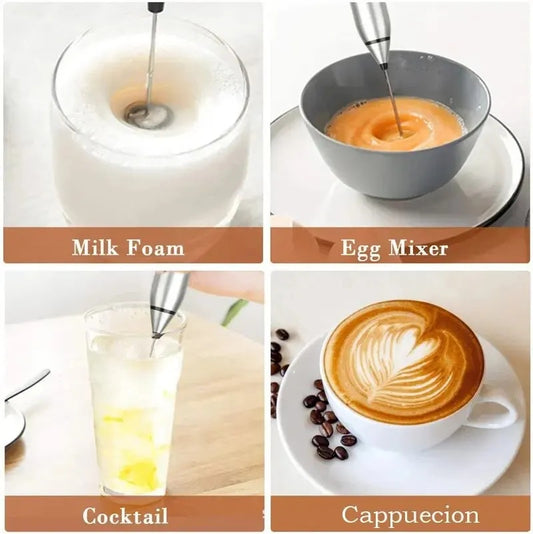 Fusion Charm 3-speed rechargeable handheld milk frother and coffee mixer, USB-powered for creamy froth and mixing.