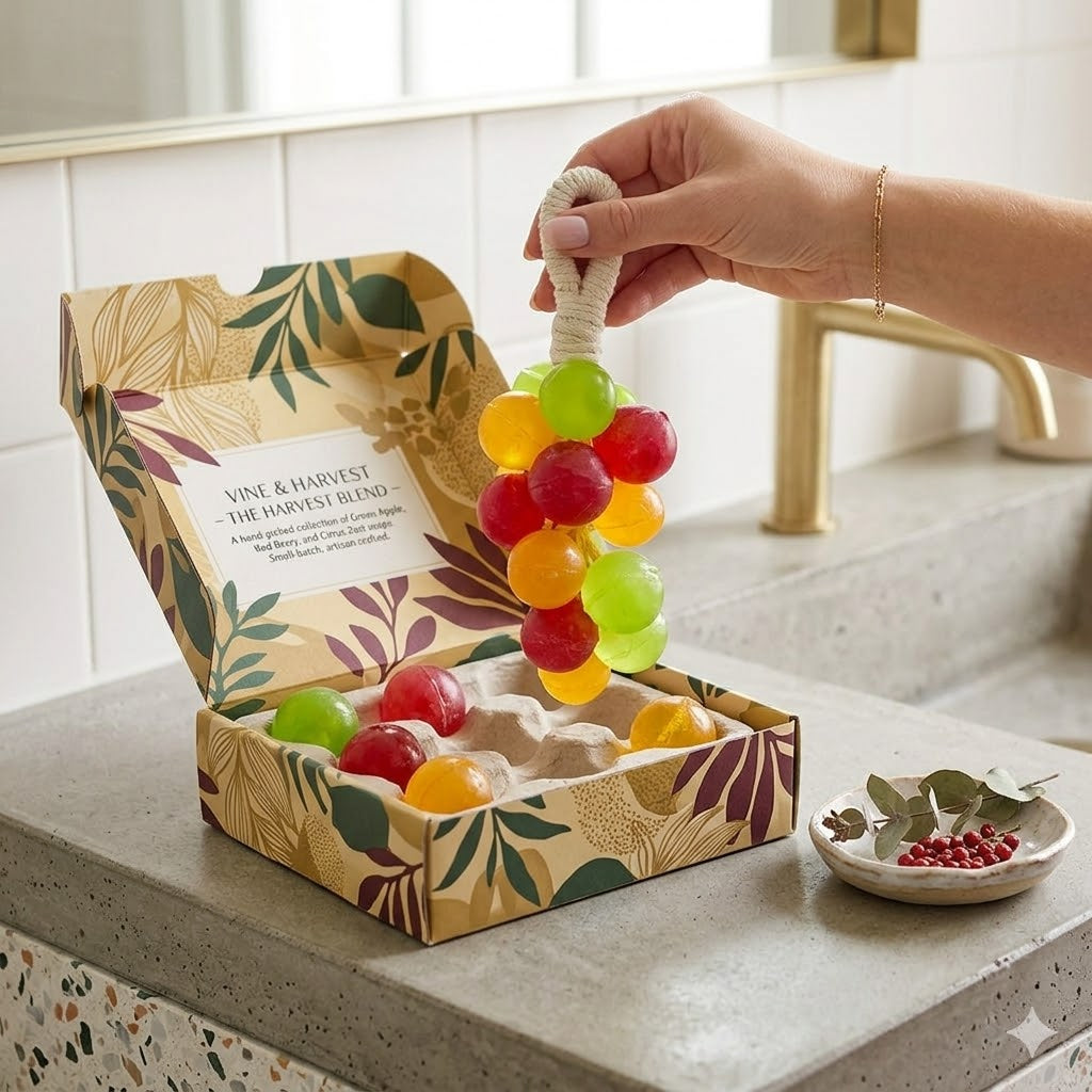 FusionCharm® Colorful Grape Hand Wash Soap – Organic Handmade Gift Bar